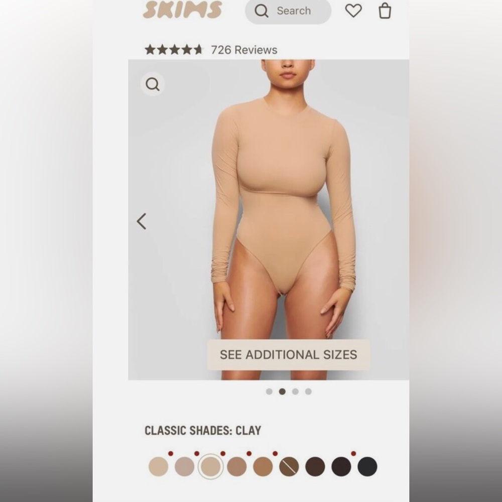 Skims Fits Everybody long sleeve crew neck body suit
